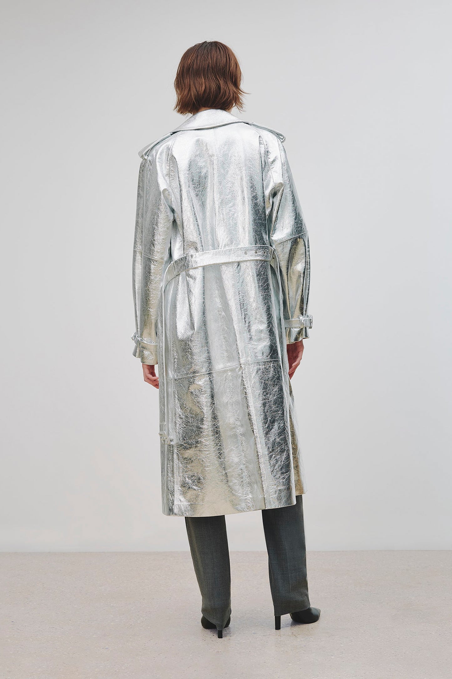 PIERRE LEATHER TRENCH