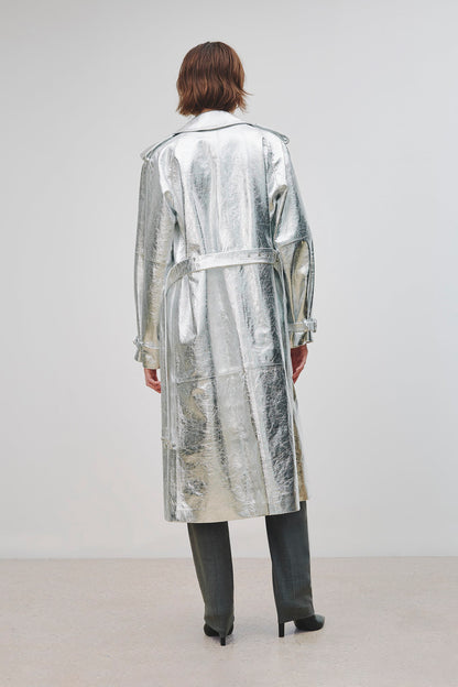 PIERRE LEATHER TRENCH