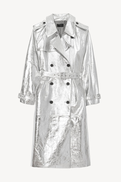 PIERRE LEATHER TRENCH