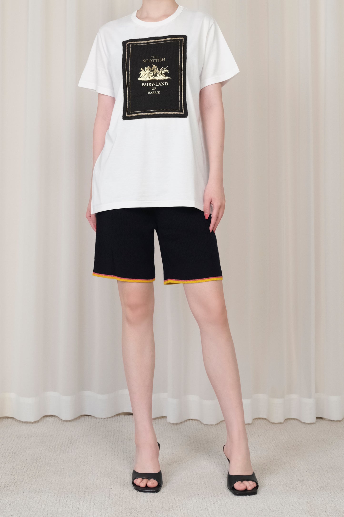 LADIES BOOK COVER PATCH ON T-SHIRT