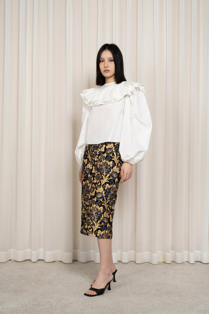 PENCIL SKIRT IN BROCADE