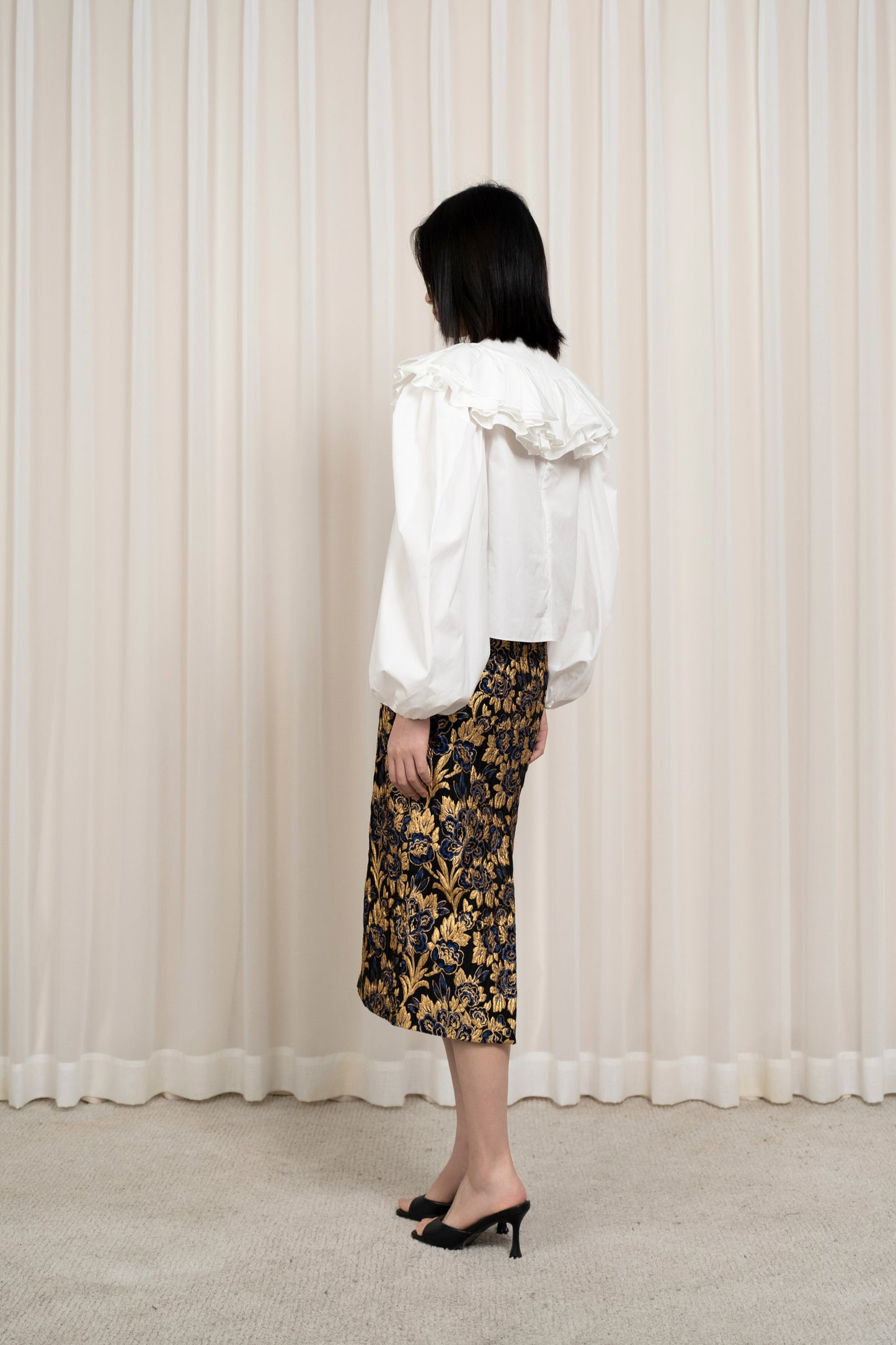 PENCIL SKIRT IN BROCADE