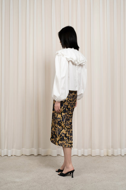 PENCIL SKIRT IN BROCADE