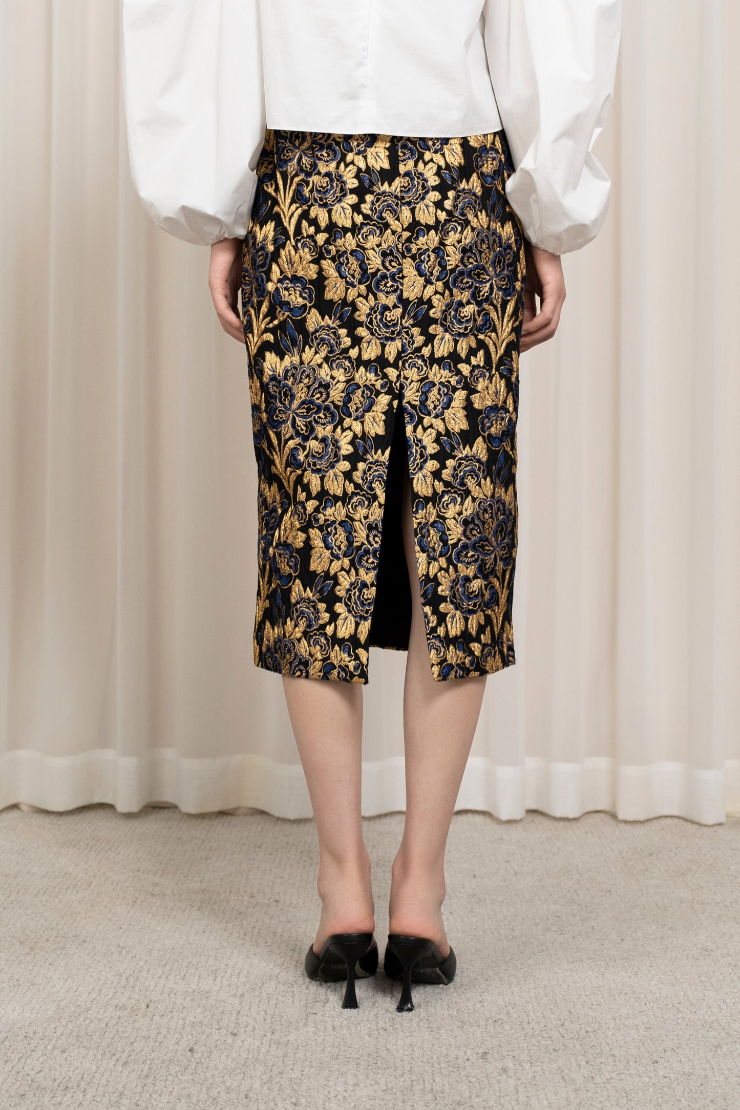 PENCIL SKIRT IN BROCADE