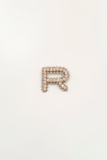 BROOCH IN CRYSTALS AND METAL