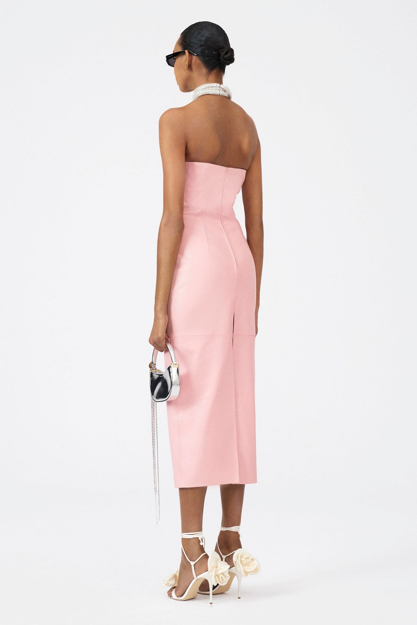 LEATHER 09 DRESS PINK