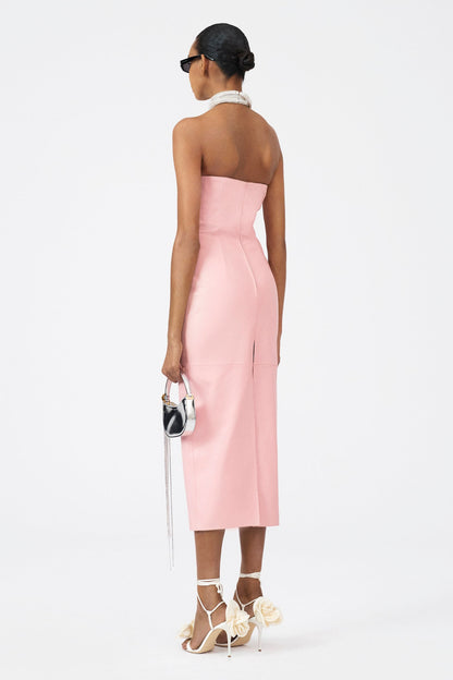 LEATHER 09 DRESS PINK