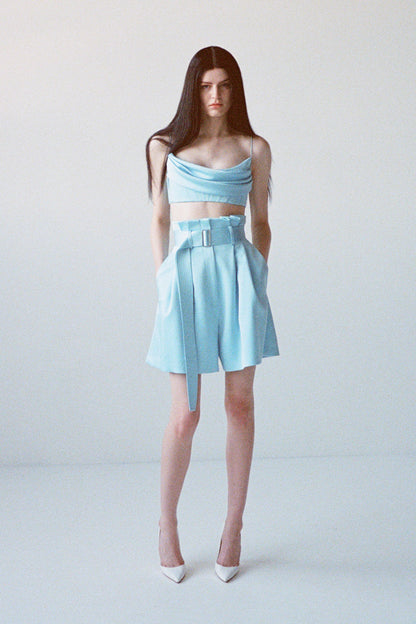 BUD TRIM PLEATED SHORTS