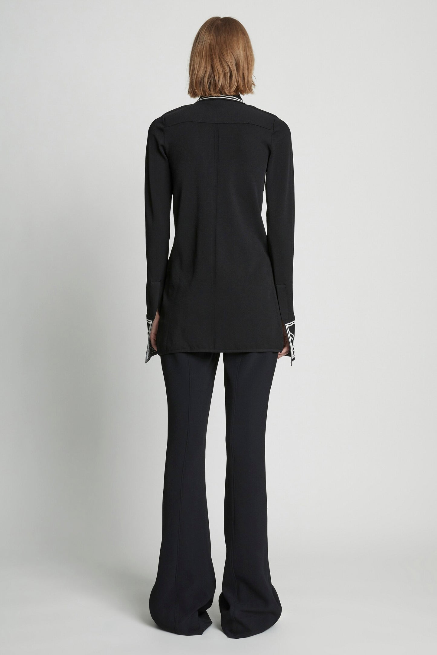 Cloque Jacquard Knit Shirt