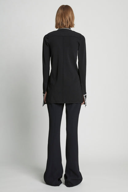 Cloque Jacquard Knit Shirt