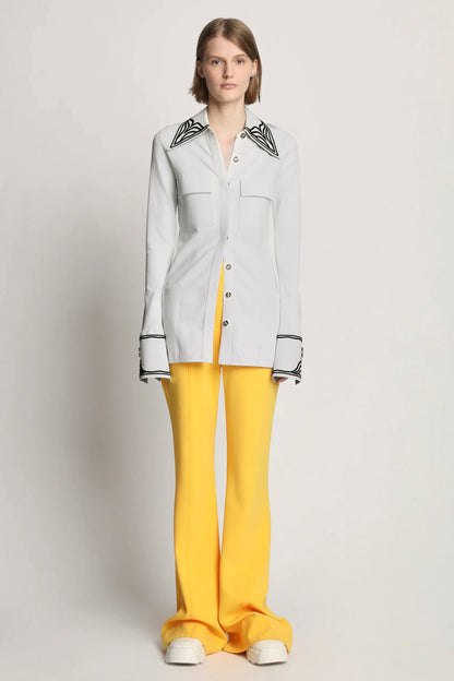 Cloque Jacquard Knit Shirt