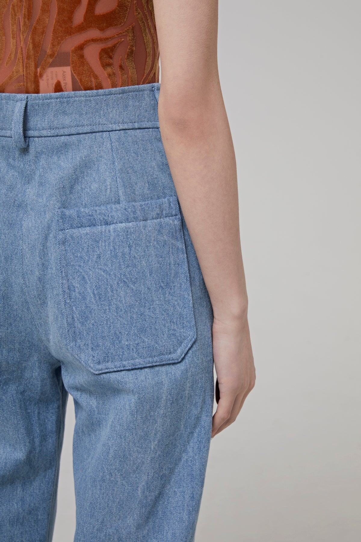 Mid-Waist Denim Pants