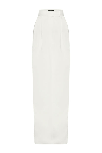 PURE WHITE SLIT LONG SKIRT