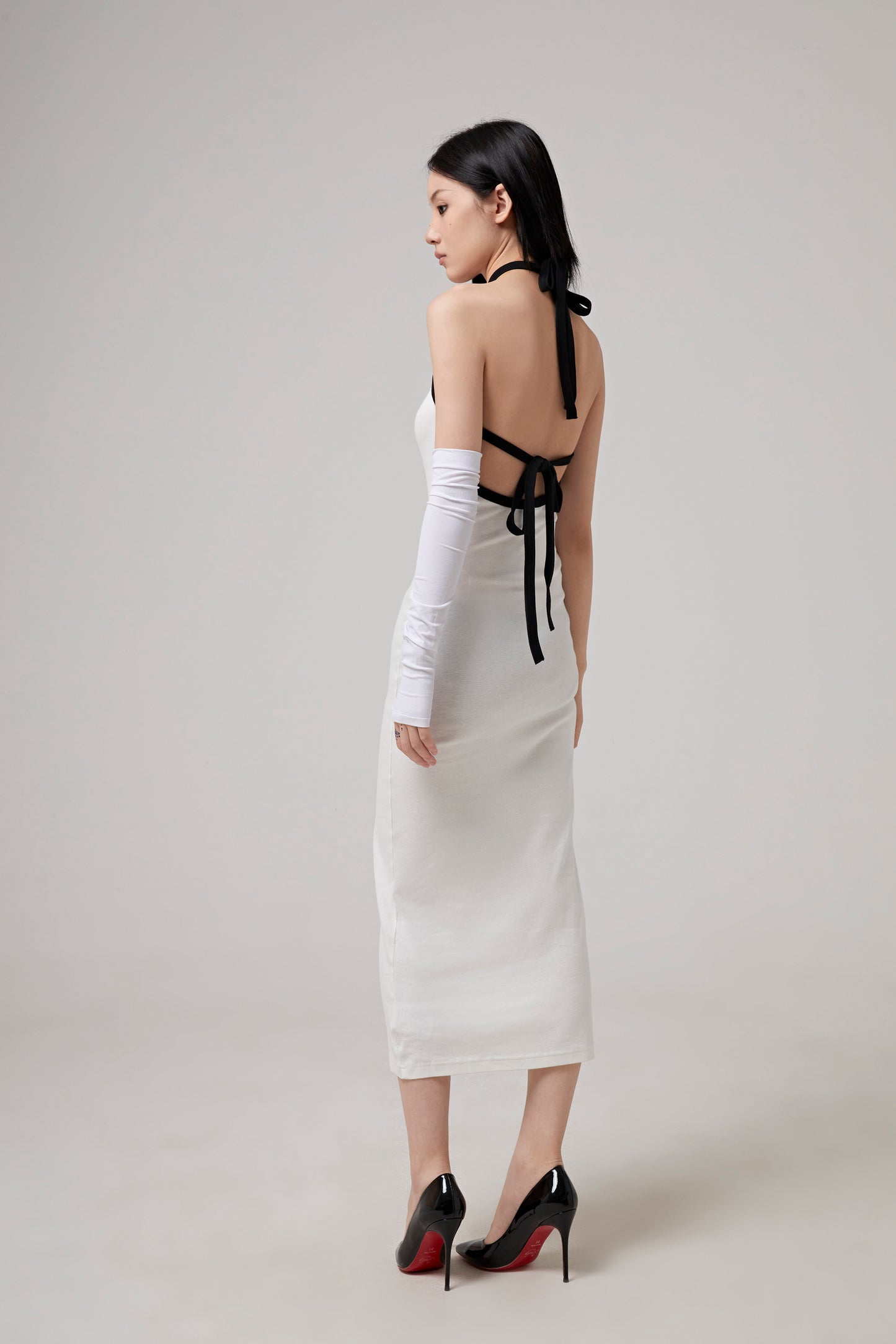 LONG CONTRAST DRESS
