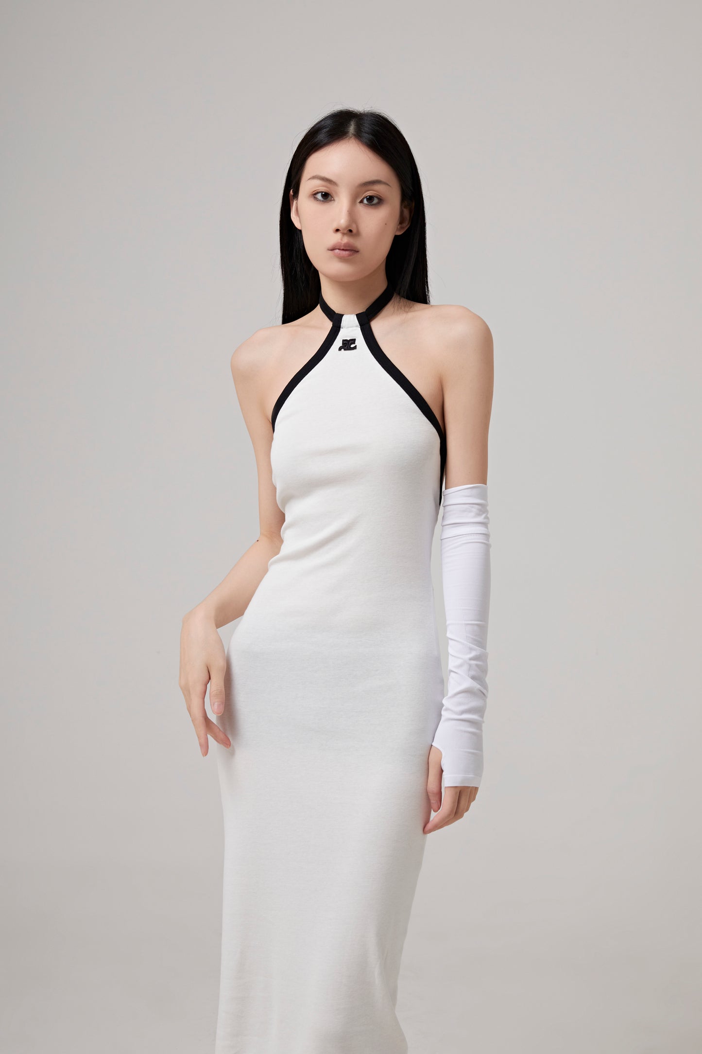 LONG CONTRAST DRESS