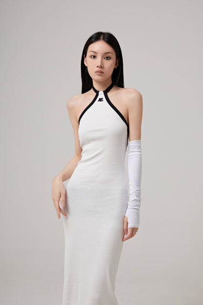 LONG CONTRAST DRESS