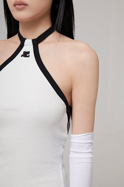 LONG CONTRAST DRESS