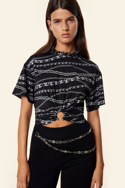 DRAWSTRING CROPPED TOP
