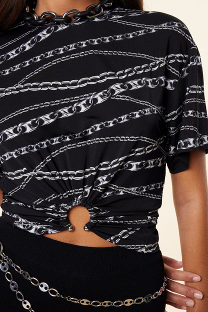 DRAWSTRING CROPPED TOP