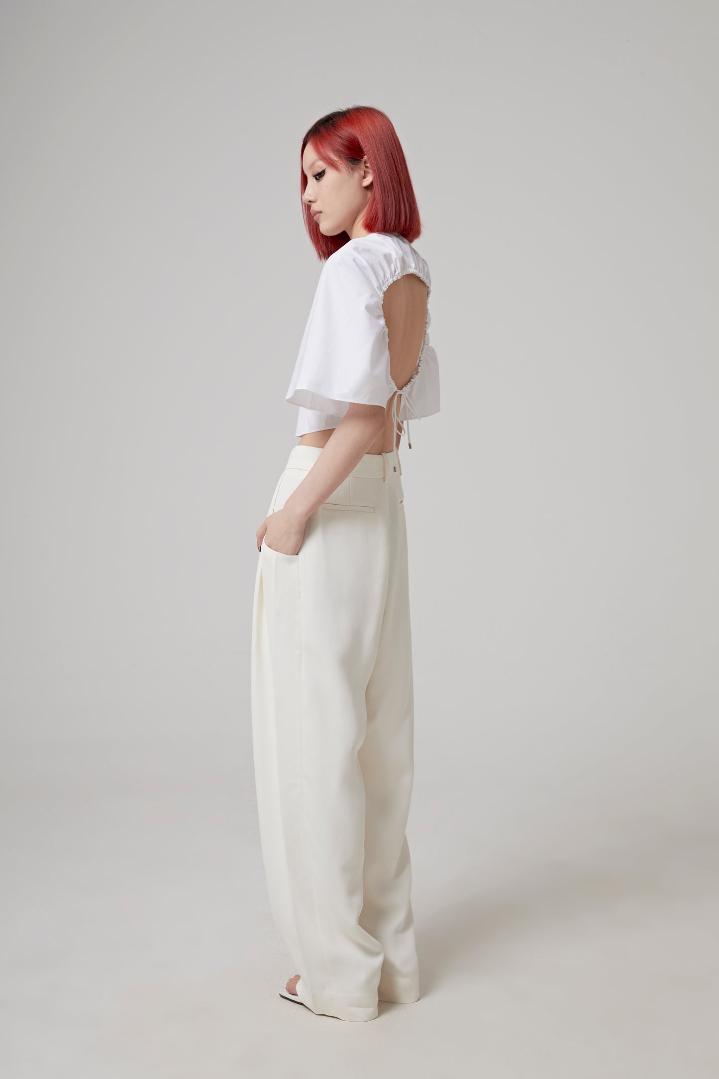 DRAPED POCKET TROUSER