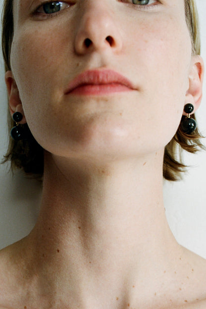 Everyday Boule Earrings, Onyx