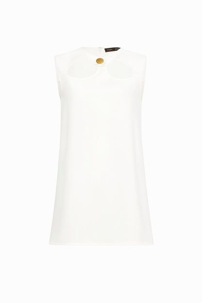 Matte Viscose Crepe Cut Out Top