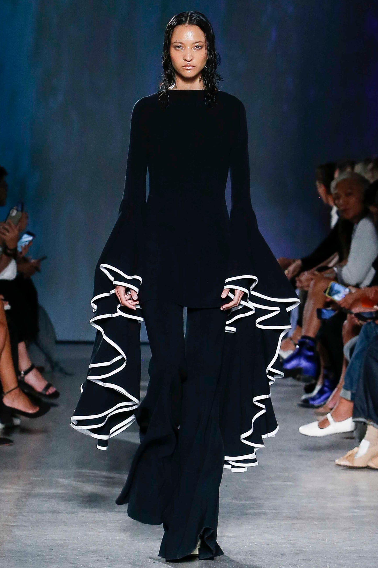 Viscose Suiting Wide Leg Pants