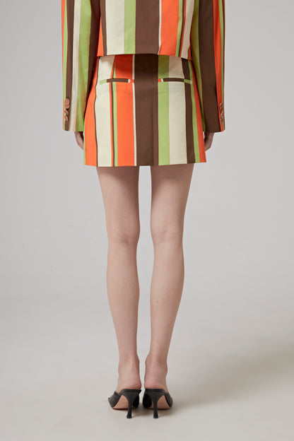 PRINTED FLANNEL MINI SKIRT
