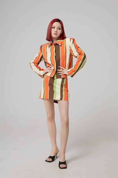 PRINTED FLANNEL MINI SKIRT