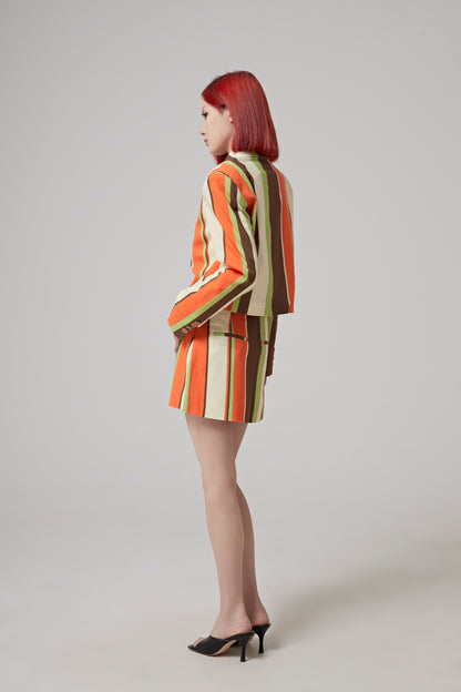 PRINTED FLANNEL MINI SKIRT