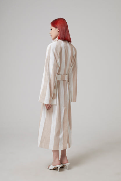 PRINTED TERRY CLOTH RAGLAN COAT