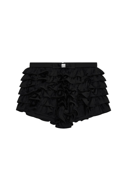 LAYERED RUFFLE LOW WAIST SKIRT