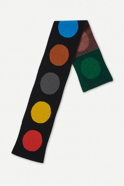 Small multicolour spot scarf