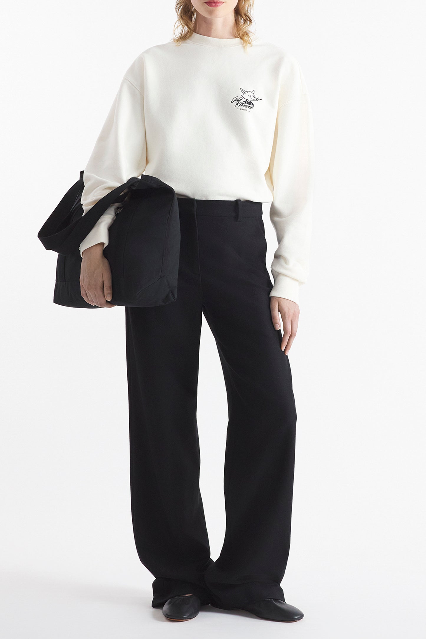 CAFÉ KITSUNÉ FOX RELAXED SWEATSHIRT
