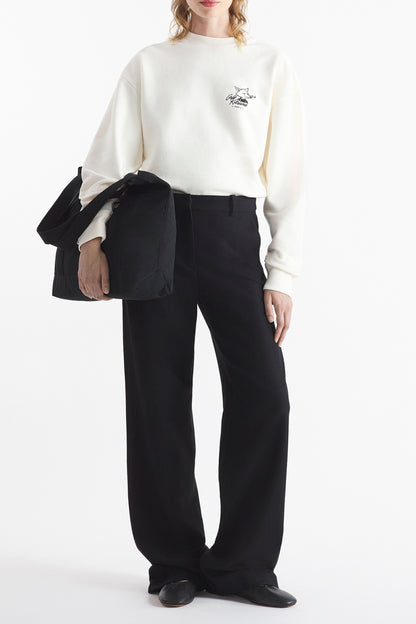 CAFÉ KITSUNÉ FOX RELAXED SWEATSHIRT