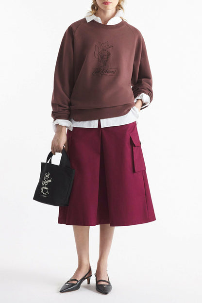 BARISTA FOX OVERSIZED RAGLAN SWEATSHIRT