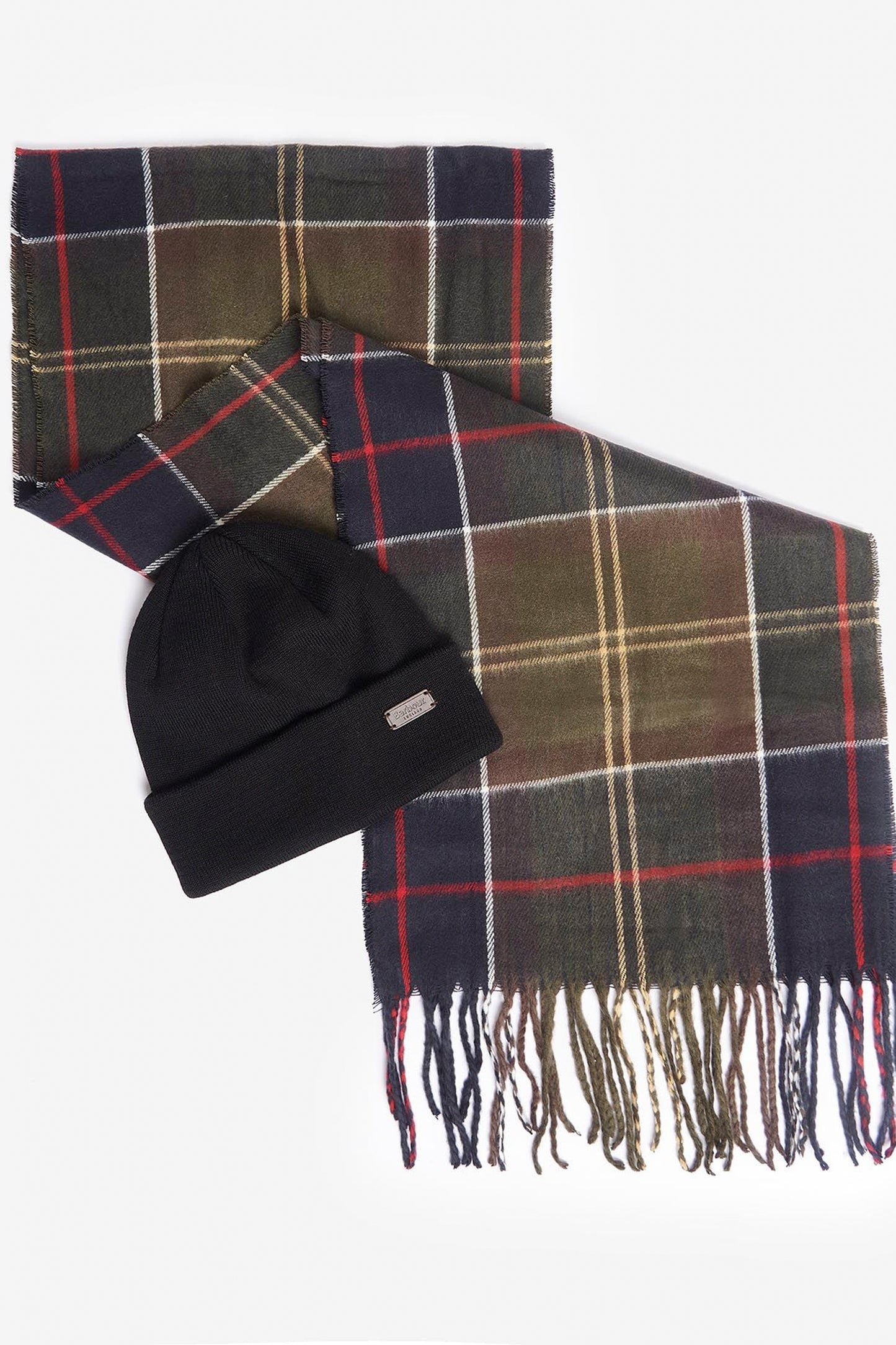 Barbour Swinton Beanie & Galingale Scarf Gift Set
