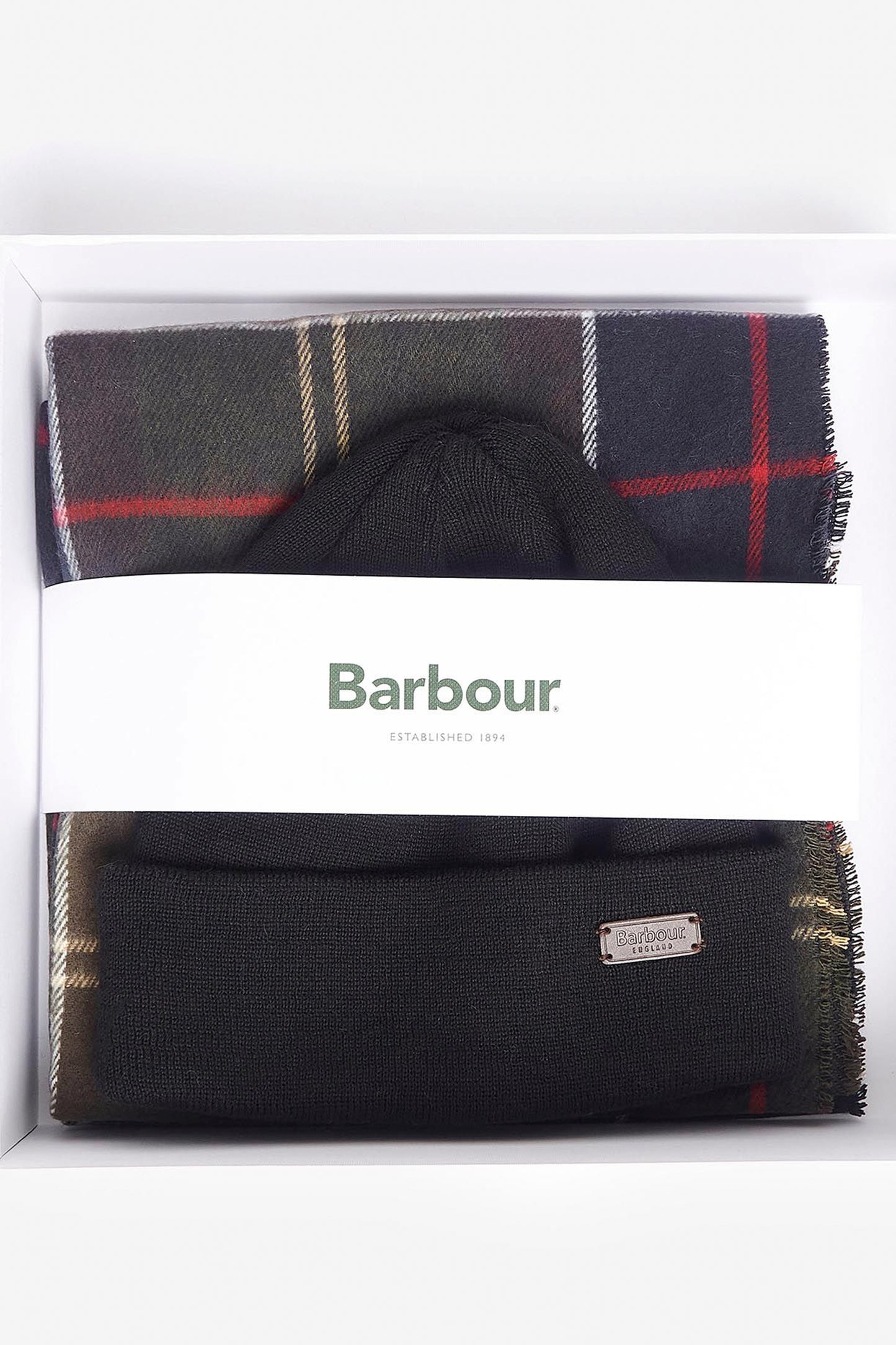 Barbour Swinton Beanie & Galingale Scarf Gift Set