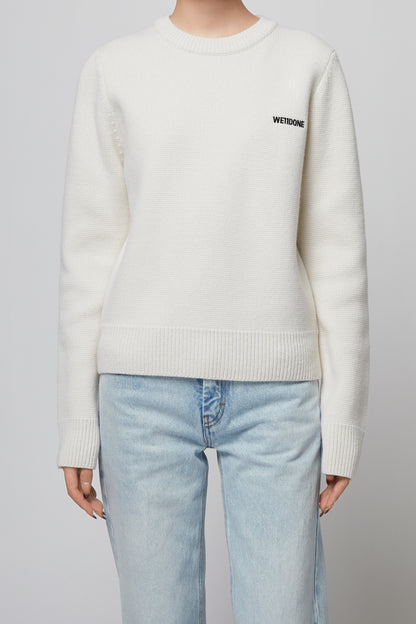 IVORY WOMENS BASIC KNIT SWEATER
