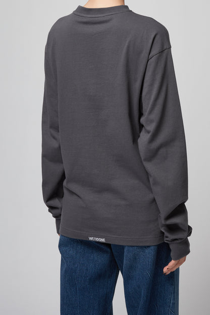 CHARCOAL PEARL BEAR LONG-SLEEVED T-SHIRT