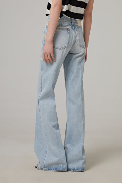 SLITTED FLARE FIT JEANS