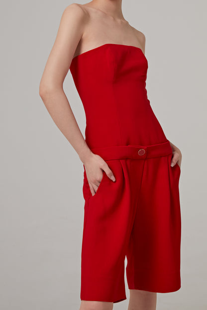 Sablé Bustier Mini Jumpsuit