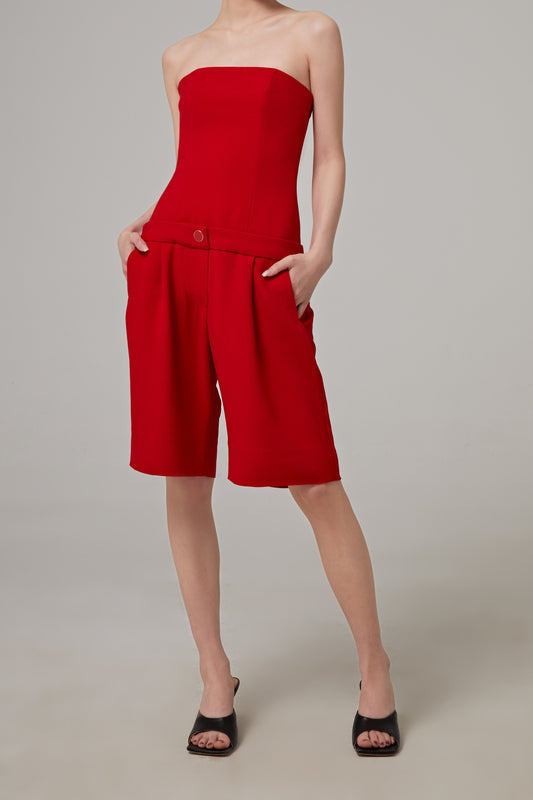 Sablé Bustier Mini Jumpsuit