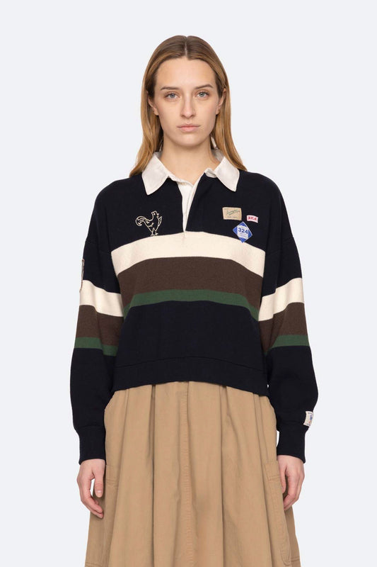 ARTHER VARSITY KNIT RUGBY SHIRT (D1)
