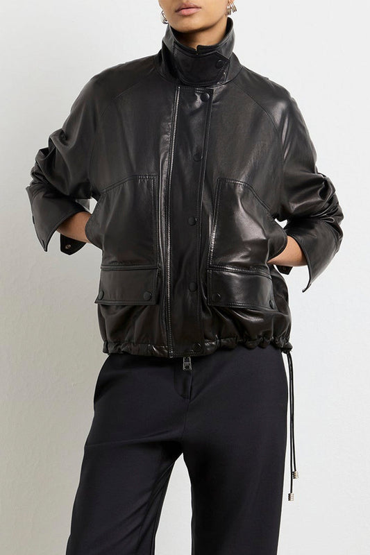 THE HARPER BALLOON JACKET W/ DRAWCORD HEM