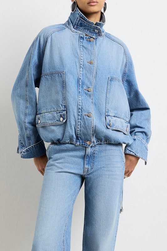 THE HARPER BALLOON JACKET W/ DRAWCORD HEM