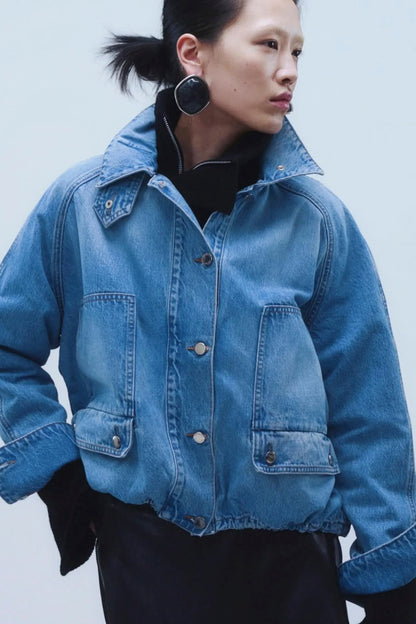 THE HARPER BALLOON JACKET W/ DRAWCORD HEM