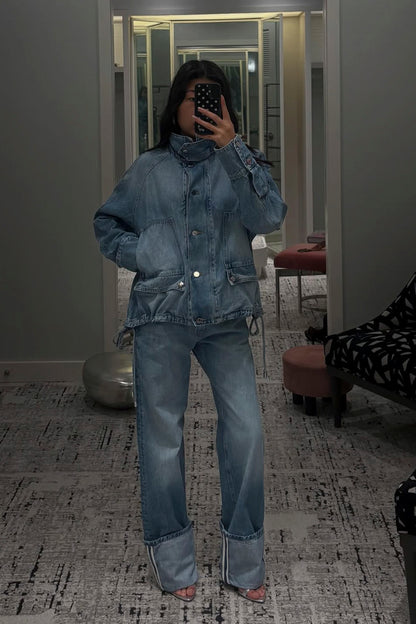 THE HARPER BALLOON JACKET W/ DRAWCORD HEM
