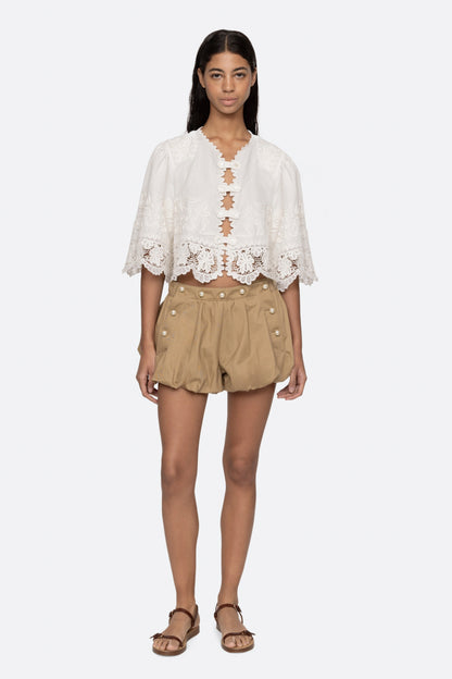 IYLA SOUTACHE S/SLV TOP (D2)