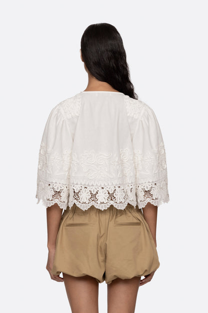 IYLA SOUTACHE S/SLV TOP (D2)